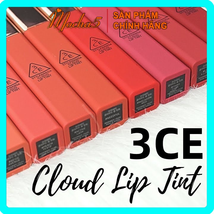[Siêu Phẩm 2019] Son Kem Lì "Siêu Hot" 3CE Cloud Lip Tint mới nhất [Tách Set]