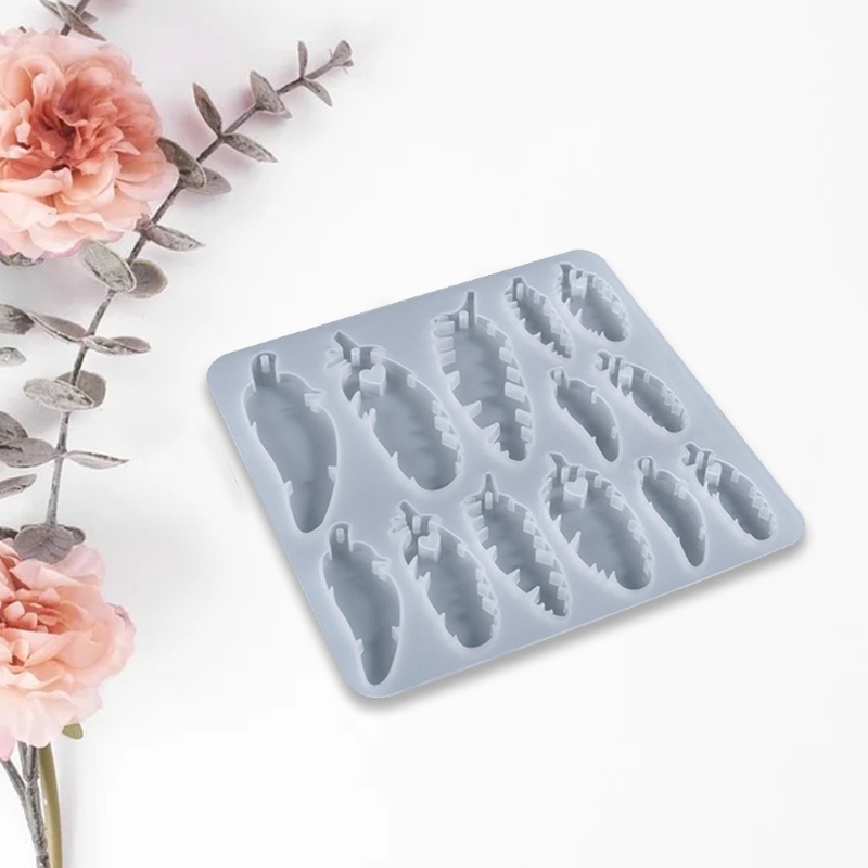 Khuôn Silicone Hình Lông Vũ / Chuông Gió / Móc Khóa DIY