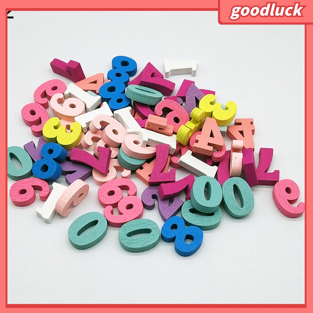 Bộ 100 miếng gỗ hình chữ cái và chữ số
