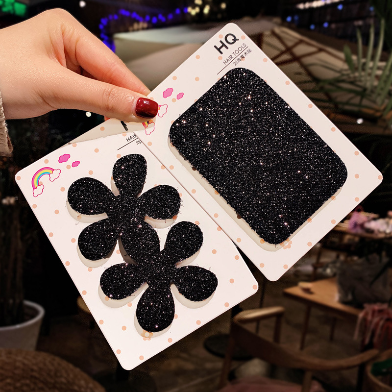 Miếng Dán Tóc Mái Hình Nơ Bướm Trái Tim Lấp Lánh Thời Trang Hàn Quốc Dễ Thương