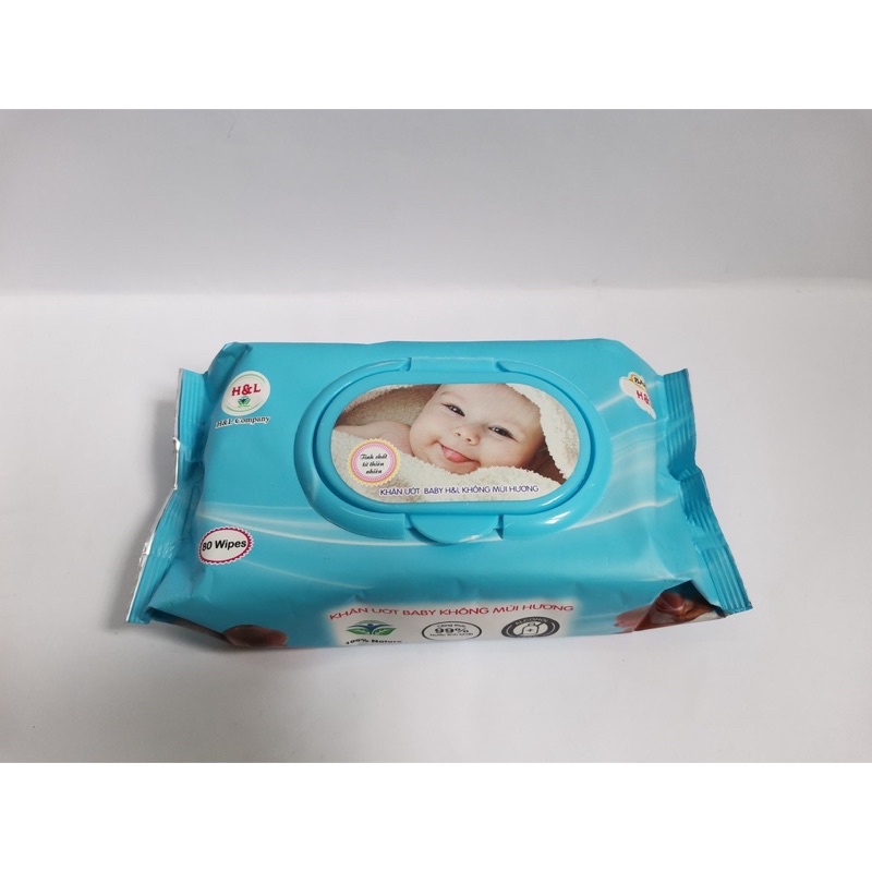 Khăn ướt h&amp;l không mùi gói 80 tờ
