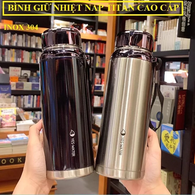 Bình GIỮ NHIỆT LẮP KIM CƯƠNG CAO CẤP 1000ML
