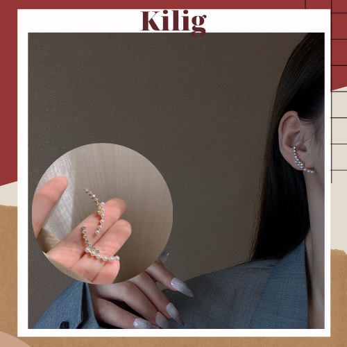 Set đôi khuyên tai,bông tay đính đá phong cách tiểu thư kilig.accessories KT012