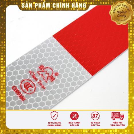 ⚡️GIÁ GỐC⚡️ Miếng Dán Phản Quang_Decal Báo Hiệu_Cảnh Báo Nguy Hiểm Cho Xe Hơi, Xe Tải (Đỏ Trắng)