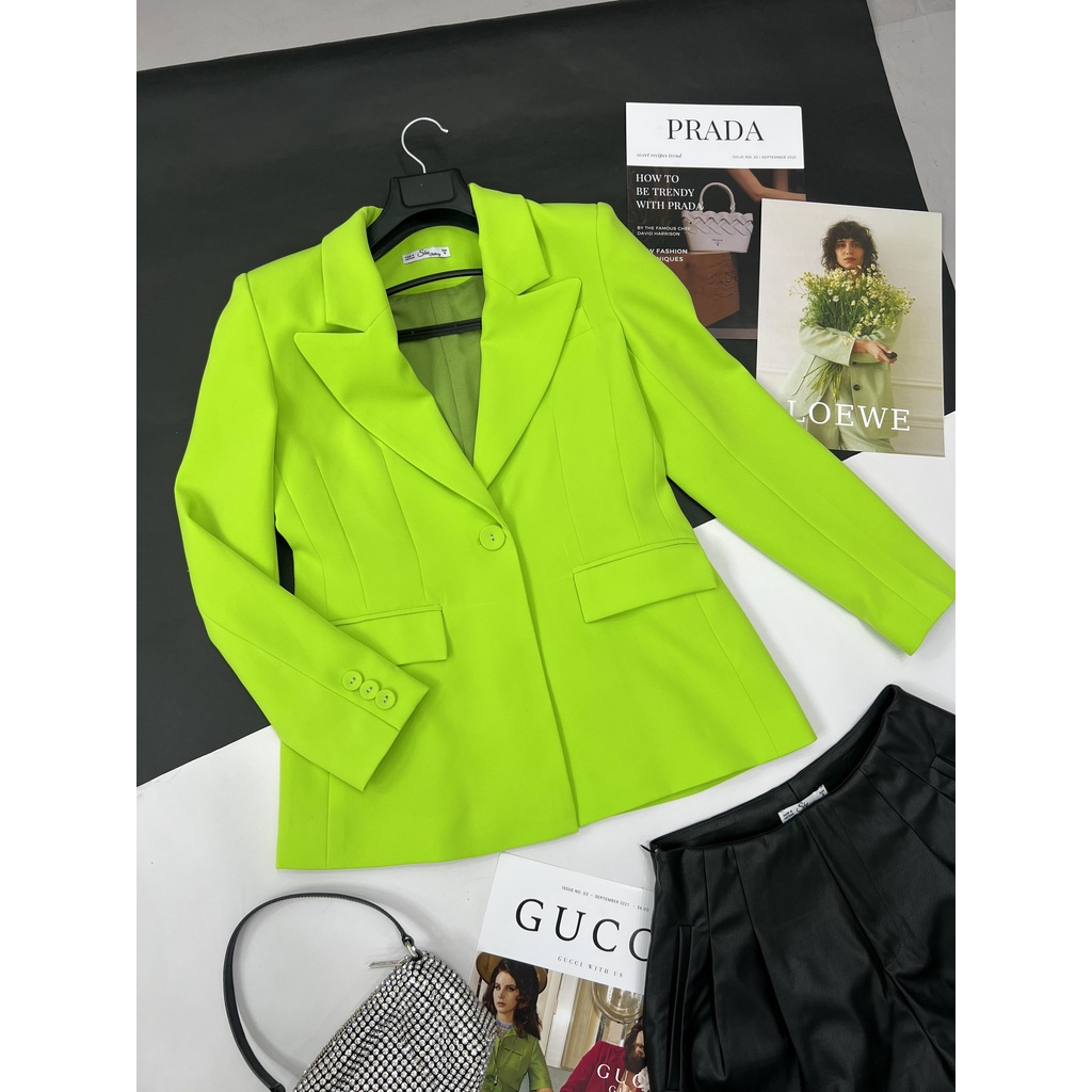 Áo vest xanh selina dài tay AV108