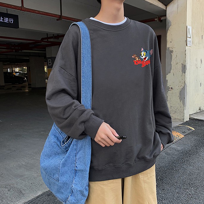 Áo sweater Hàn Quốc chất liệu nỉ ngoại MÈO CHUỘT M007 | BigBuy360 - bigbuy360.vn