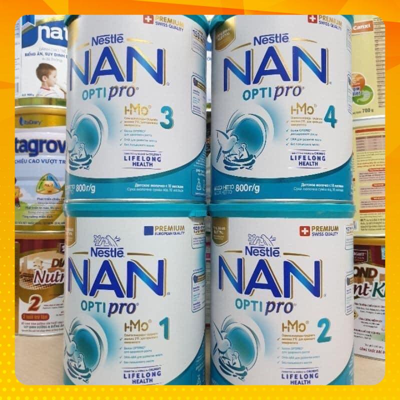 Sữa NAN Nga Optipro HMO Cho Bé Đủ Số 1 2 3 4 hộp 800g -Sữa Công Thức Hỗ Trợ Tiêu Hóa Cho Bé Từ Sơ Sinh [Date Mới Nhất]