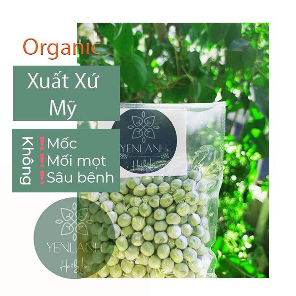 Hạt đậu Hà Lan sấy khô nguyên vỏ hữu cơ 100gr-200gr-500gr Yenlanhnatural