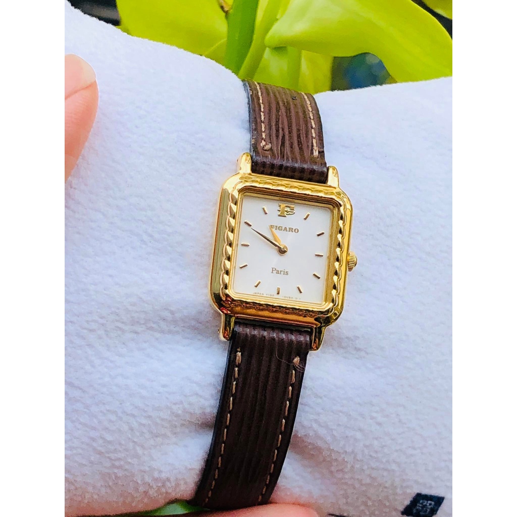 Đồng hồ nữ hiệu Figaro chính hãng, dây da thật, hàng đã qua sử dụng