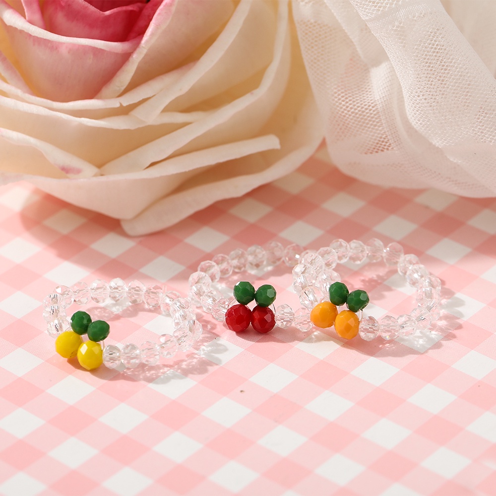 Nhẫn đeo ngón tay họa tiết quả cherry dễ thương bắt mắt thời trang