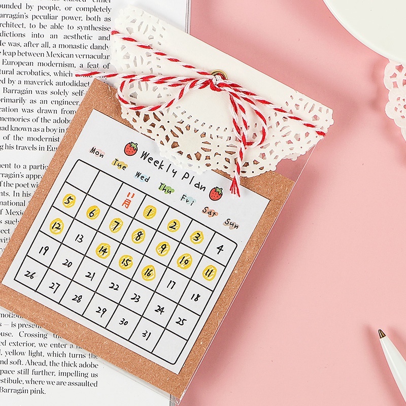 Tập giấy ghi chú lên kế hoạch kiểu dáng dễ thương