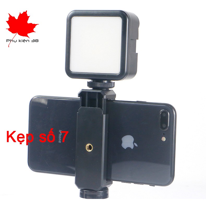 Kẹp điện thoại, ipad, máy tính bảng dùng gắn gậy tự sướng, chân tripod livestream