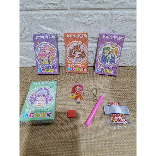 HỘP TỰ LÀM MÓC KHÓA ĐÍNH HẠT ĐÁ DIY 3D (LOẠI NHỰA MỎNG), MÃ MY-225401, DYT-1232