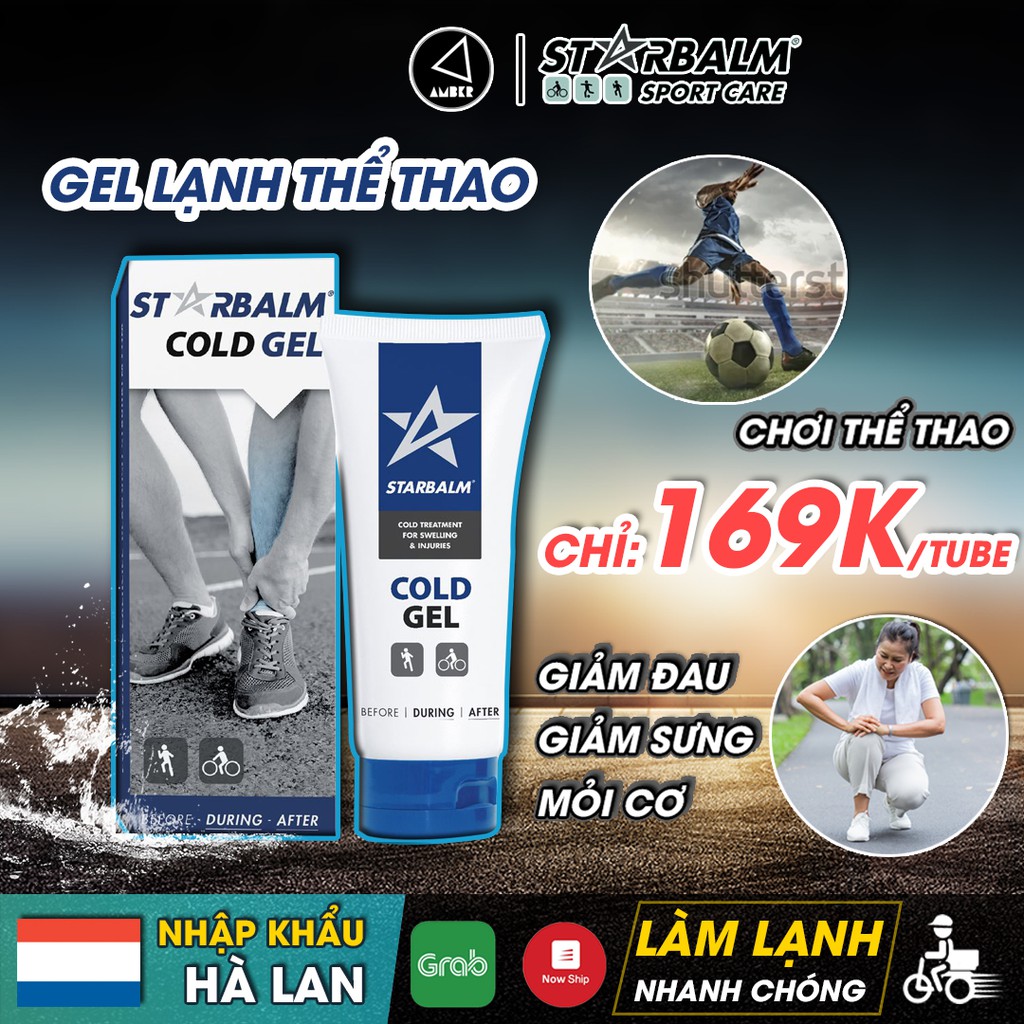 Gel lạnh thể thao Starbalm - Hỗ trợ giảm đau, giảm sưng, mỏi cơ khi vận động, chơi thể thao - Cold gel - AMBERVIETNAM