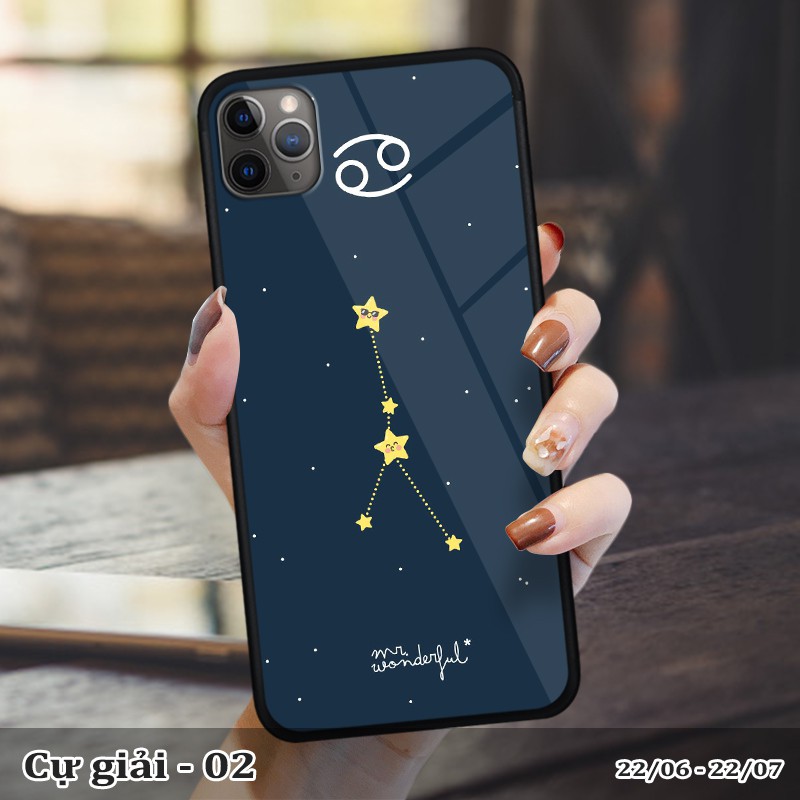 Ốp lưng kính 3D iPhone 11 Pro Max cung hoàng đạo