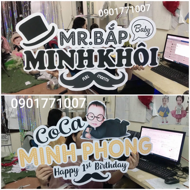 [Free ship] Banner treo phông, biển tên sinh nhật treo phông cắt chữ rời mẫu đẹp. Trang trí sinh nhật, thôi nối.