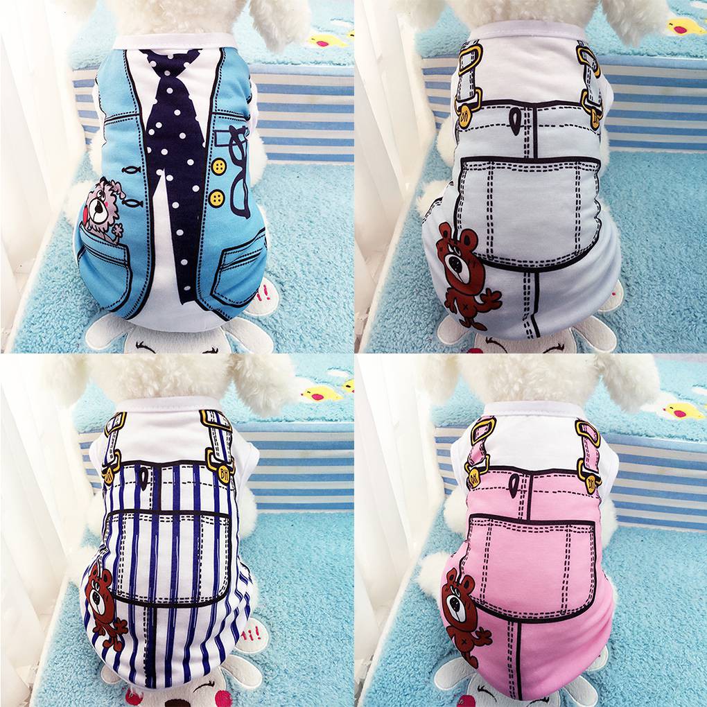 Áo Thun Cotton Họa Tiết Dễ Thương Cho Thú Cưng