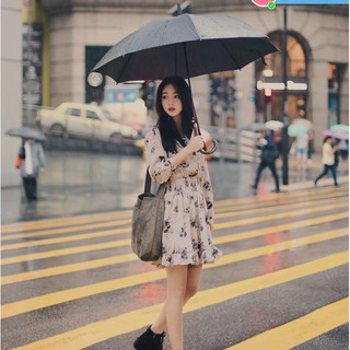 Váy vintage hoa chun eo