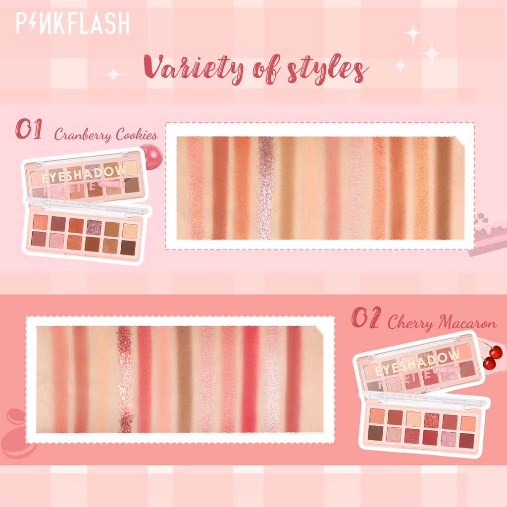 Đèn Flash Màu Hồng #Bảng Phấn Mắt Pinkdessert 12 Màu Tông Hồng Mịn Mượt Trang Điểm Làm Đẹp
