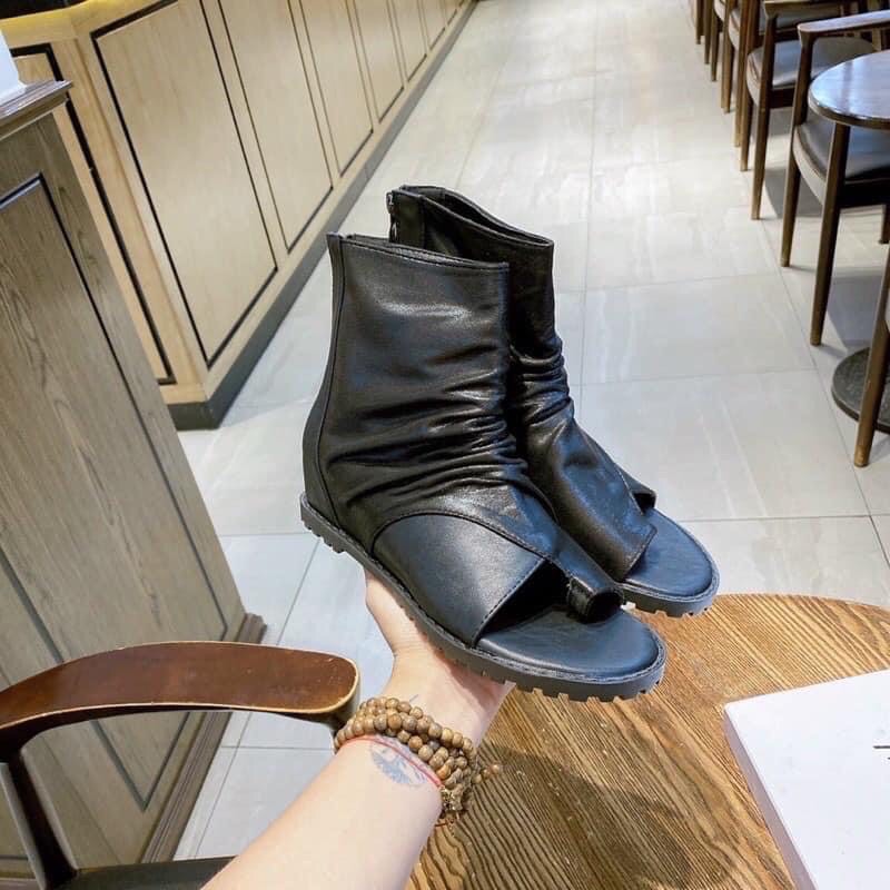 Boots chiến binh hở mũi full box