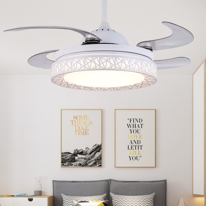 Đèn quạt MONSKY RORY cánh cụp xòe hiện đại, động cơ chạy siêu êm, siêu mát