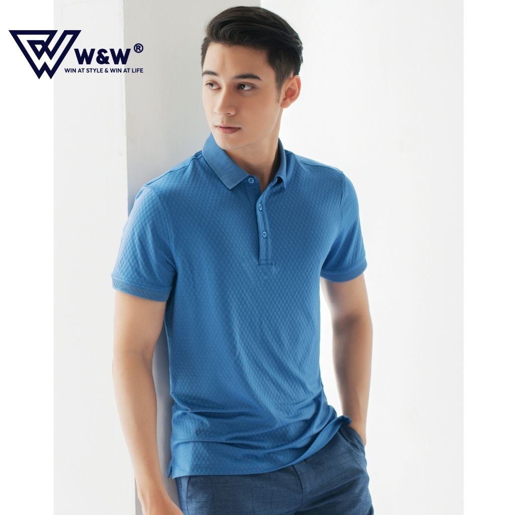 Áo Polo Nam WW Dáng Regular Fit, Cổ Bẻ Phối Ba Khuy Màu Trơn, Chất Liệu Thoáng Mát Bền Màu WPO73