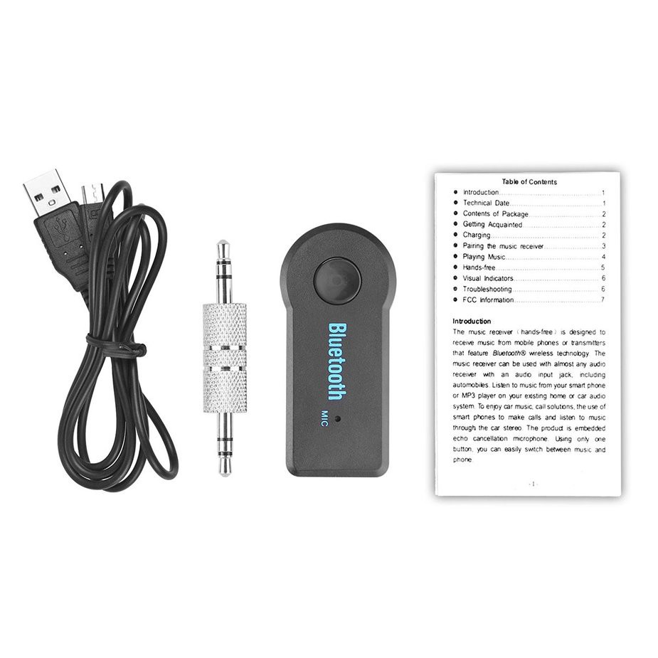 Đầu thu chuyển đổi nhạc âm thanh stereo bluetooth không dây 4.1 rảnh tay cho xe hơi TMR