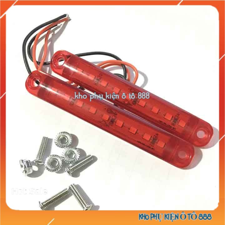 2 Đèn Led RGB 9 Mắt Siêu Sáng 10 Cm Tiện Lợi Thắp Sáng Trang Trí