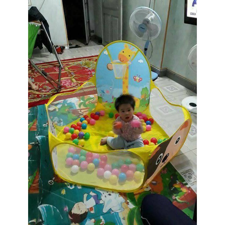 rổ bóng kèm 100 bóng