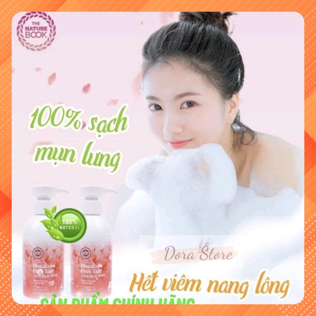 Sữa Tắm Dưỡng Trắng Da Muối Hồng Himalaya The Nature Book 300 ml- Himalaya pink Salt Scrub Body Wash 300 ml,