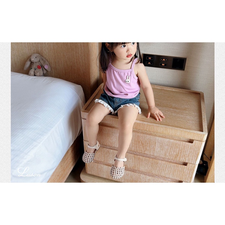 [Babycat] Hàng Có Sẵn Áo Hai Dây Mỏng Phong Cách Nhật Bản Hàn Quốc Dễ Thương Cho Bé Gái
