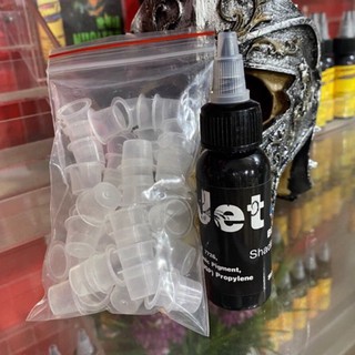 Mực xăm Jet black kèm hũ đựng mực