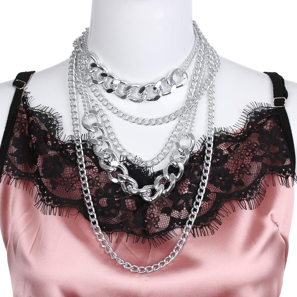 Dây Chuyền Dày Phong Cách Hip Hop Punk Cá Tính Cho Nữ