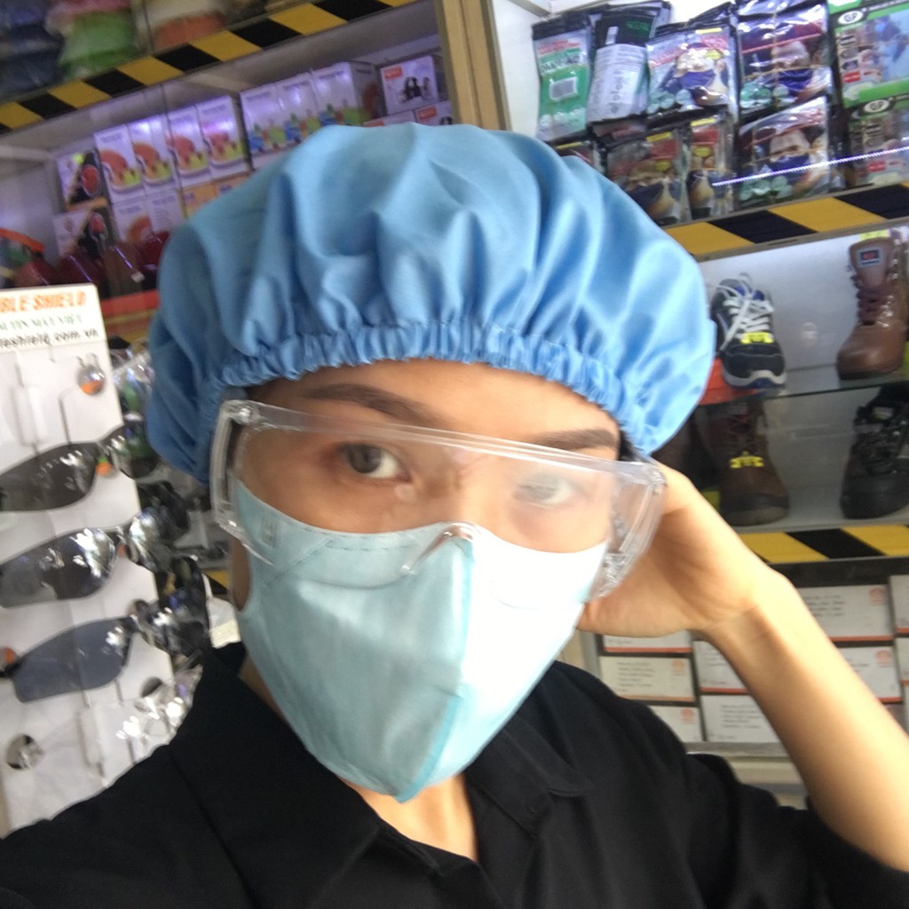 Nón vải trùm đầu bo thun nguyên đầu