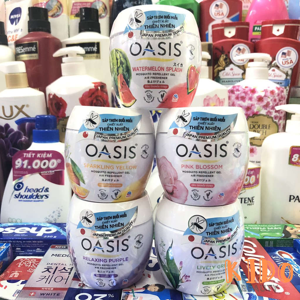 Sáp Thơm Phòng Đuổi Muỗi OASIS 180g Thái Lan - Sáp gel thơm phòng Oasis đem lại hương thơm mát cho ngôi nhà bạn
