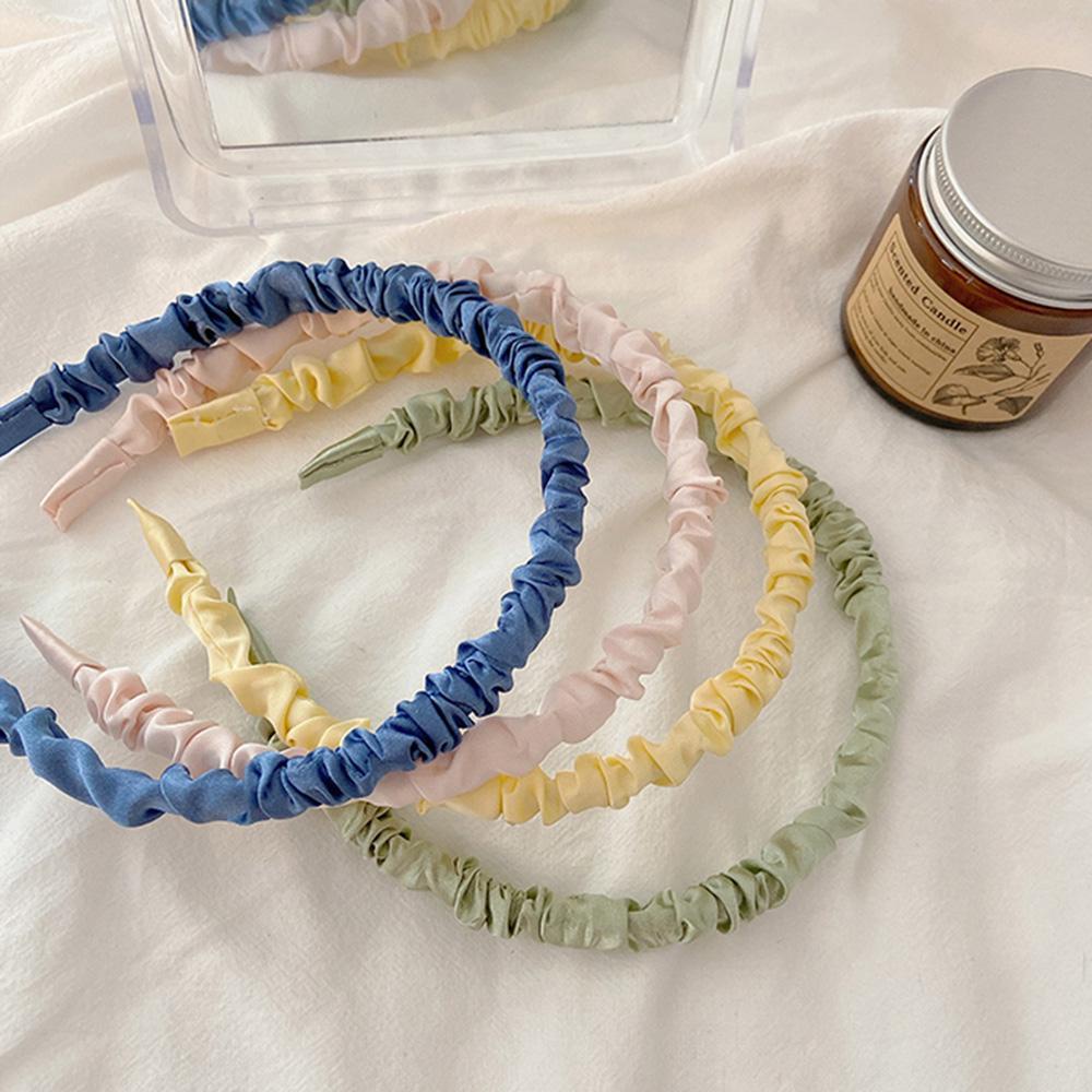 JARRED Băng Đô Vải Satin Màu Kẹo Thời Trang Mùa Hè