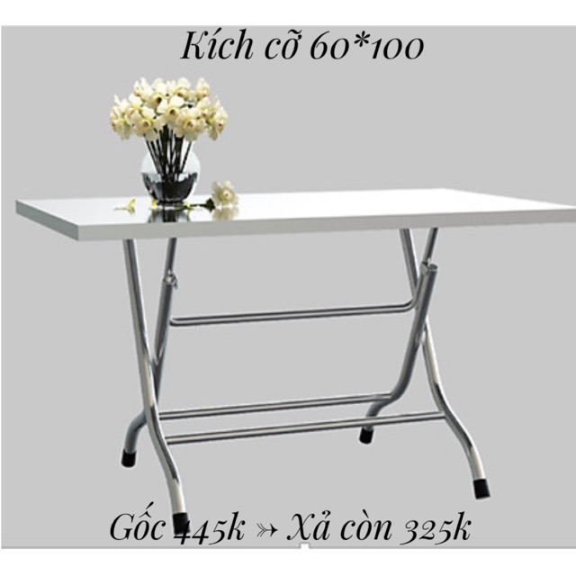 Bàn inox kích cỡ 60*100 và 50*80