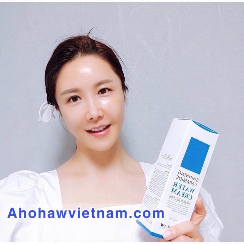 Kem dưỡng cấp nước, căng bóng AHOHAW - SHINNING CERAMIDE WATER CREAM