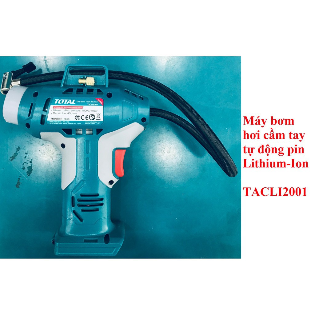 20V Máy bơm hơi tự động dùng pin Total TACLI2001