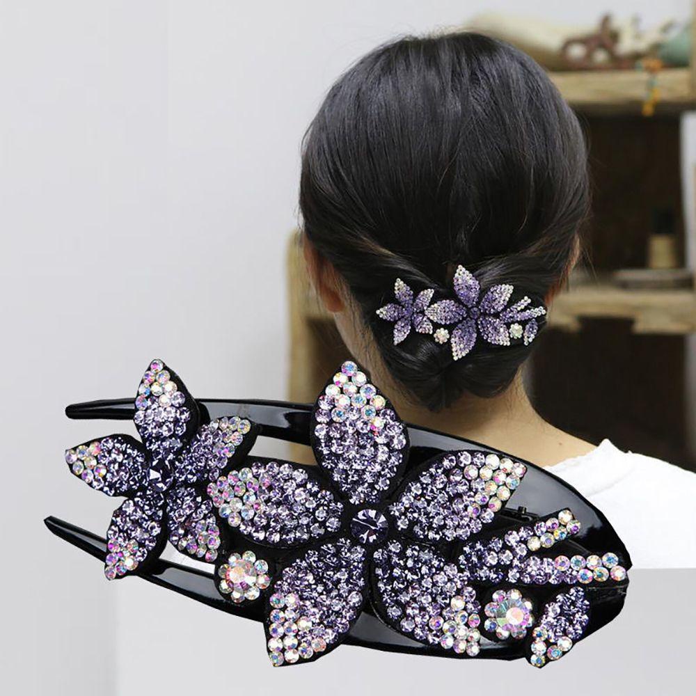 Kẹp Tóc Càng Cua Bằng Acrylic Lấp Lánh Phong Cách Vintage Giá Đỡ