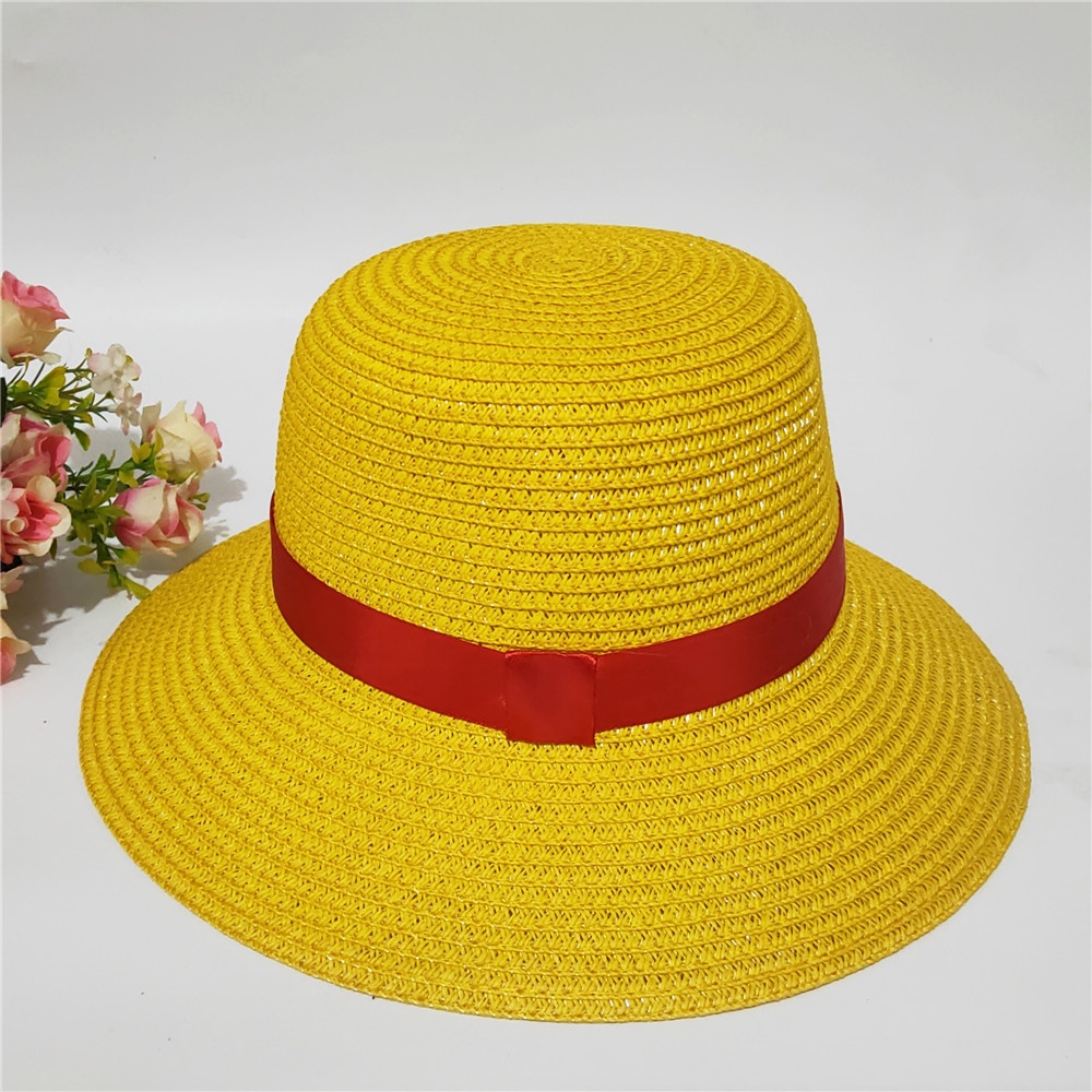 Nón rơm họa tiết hoạt hình Luffy D Luffy phong cách Nhật Bản