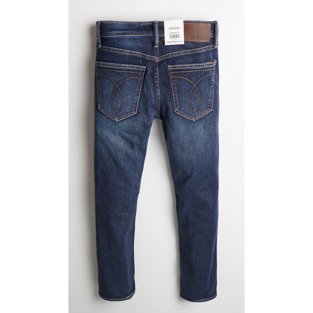 Quần bò nam ống đứng xanh jean- jean co giản