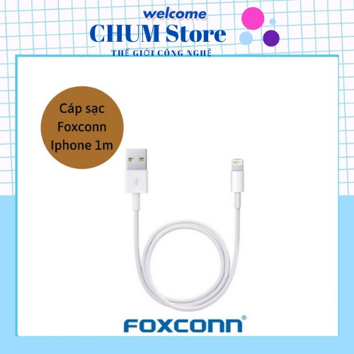 Dây Cáp Sạc Iphone Lightning Foxconn 5V-1A ✓ Sạc nhanh Dùng Cho Các Dòng IP 5/6/7/8/X/XS/XS Max