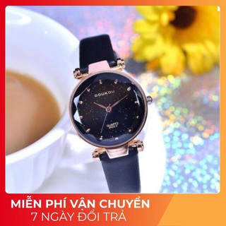 Đồng Hồ Nữ DouKou Dây Da Cao Cấp Đính Đá Sang Chảnh