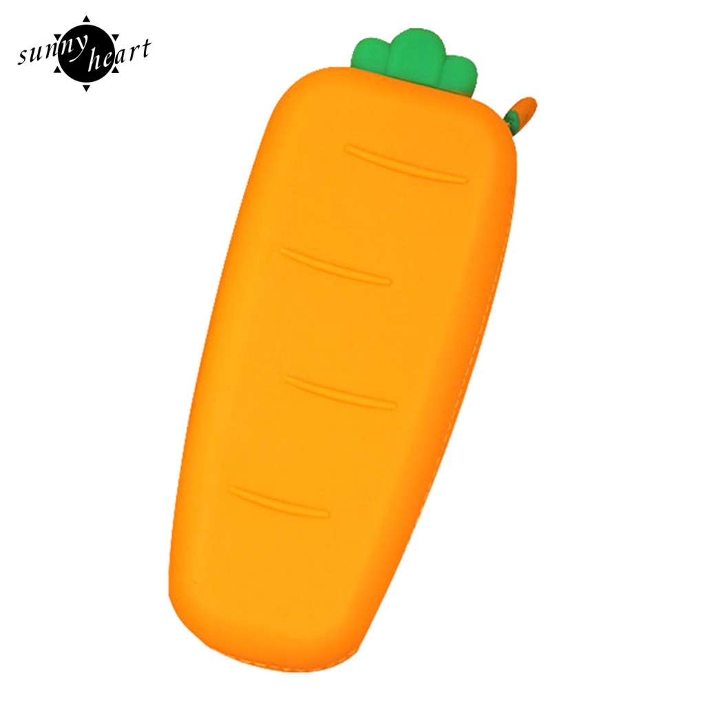 Sunnyheart Túi Đựng Bút Chì Chống Thấm Nước In Hình Cà Rốt Dễ Thương