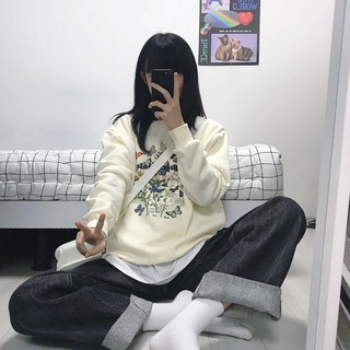 Áo nỉ màu be in hình vườn bươm bướm 🦋🦋