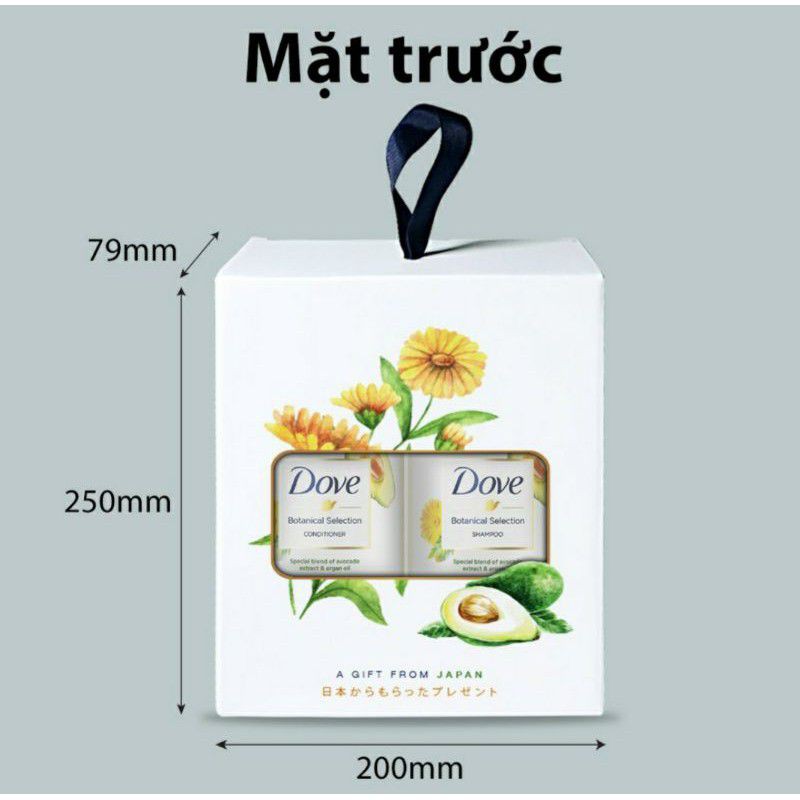 [FREESHIP 50K] Combo Dầu gội + xả Dove Nhật Bản chiết xuất Bơ & Dầu Argan 500gr/chai