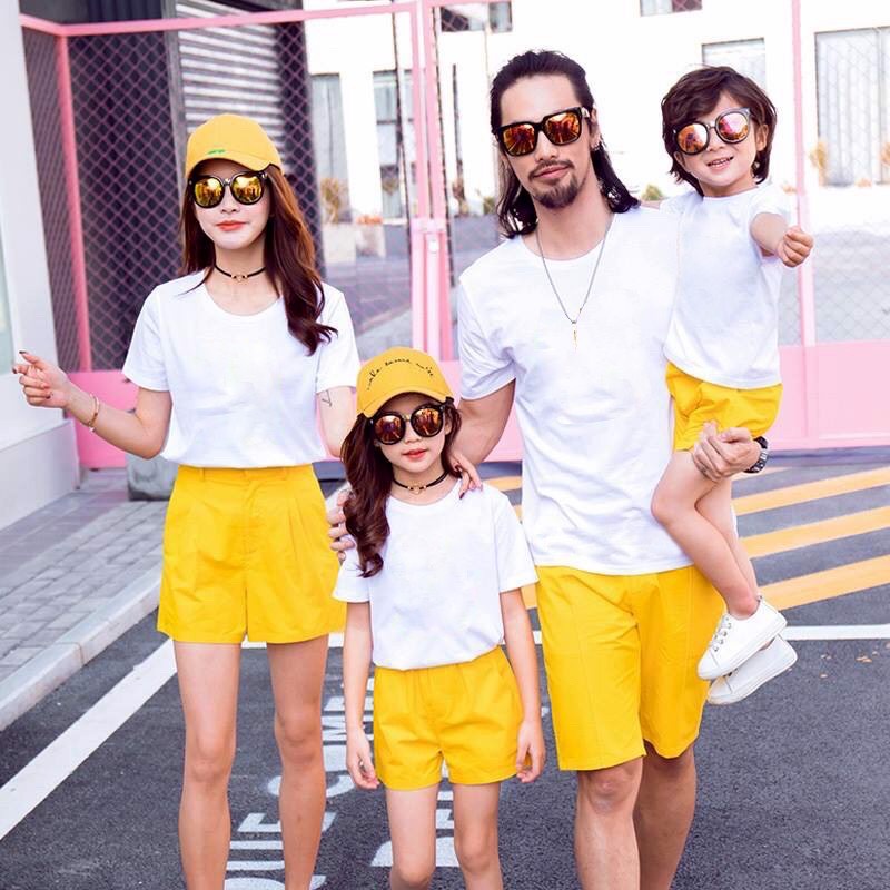 Áo Thun Trơn Nam Nữ Vải Cotton Dày Đẹp Giá Siêu Rẻ Nhiều Size Nhiều Màu Có Cả Size Trẻ Em