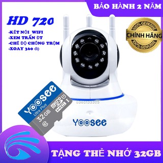 Camera ip yoosee 360 tiếng việt và thẻ nhớ 32gb yoosee chuyên dụng