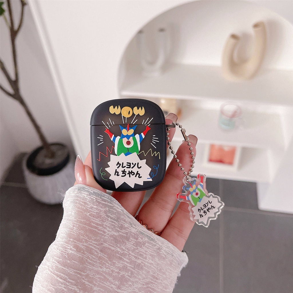 Vỏ Bảo Vệ Hộp Sạc Tai Nghe AirPods3 Gen 2021 3 Hình Oval / Hoa Hướng Dương / Cậu Bé Bút Chì Shin-Chan